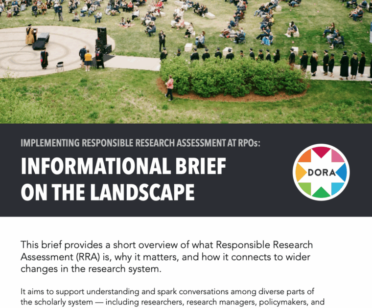 Cover of the Informational Brief on the Landscape of RRA.